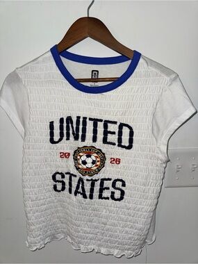 Official FIFA Merch United States White & Blue Graphic Tee